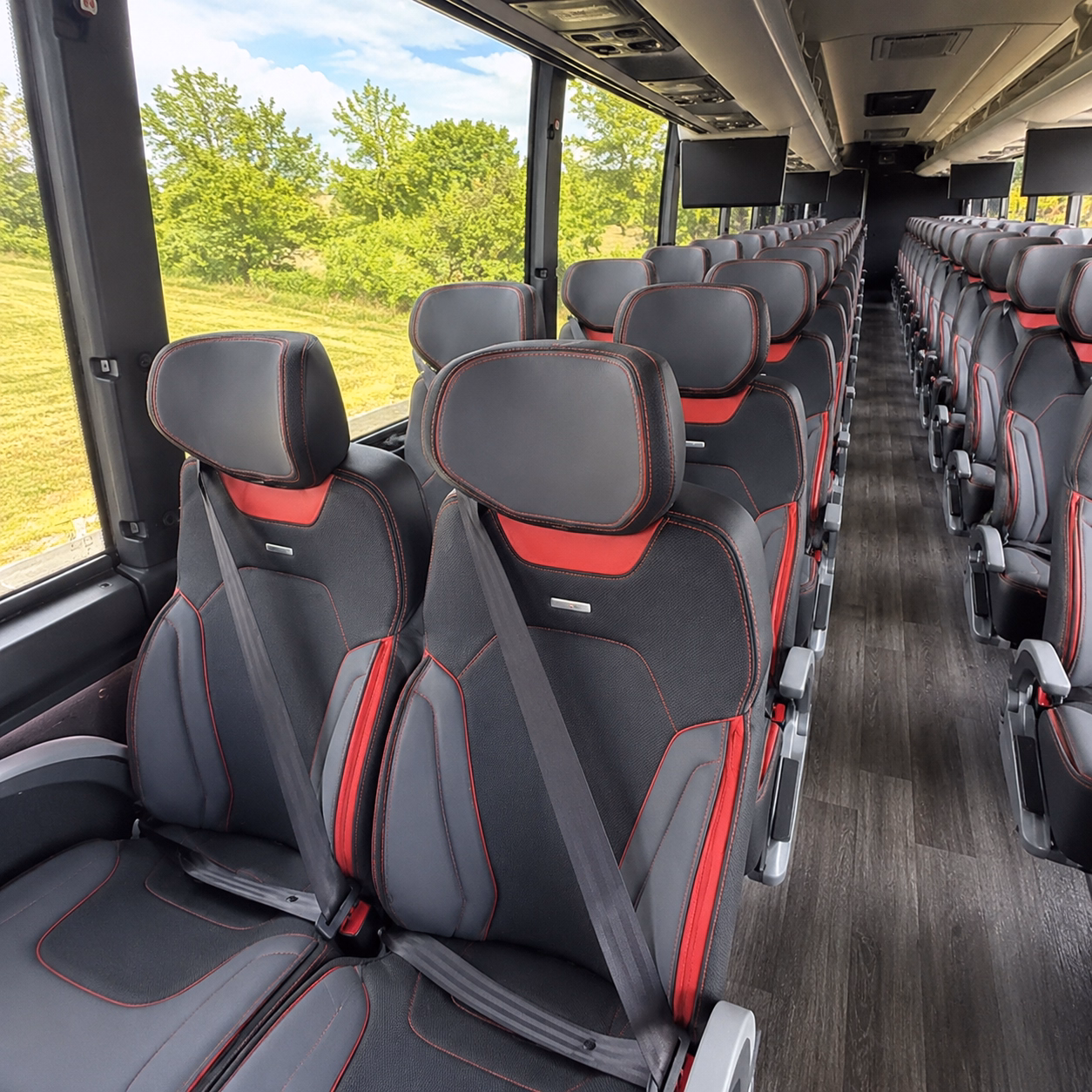 wichita charter bus interior